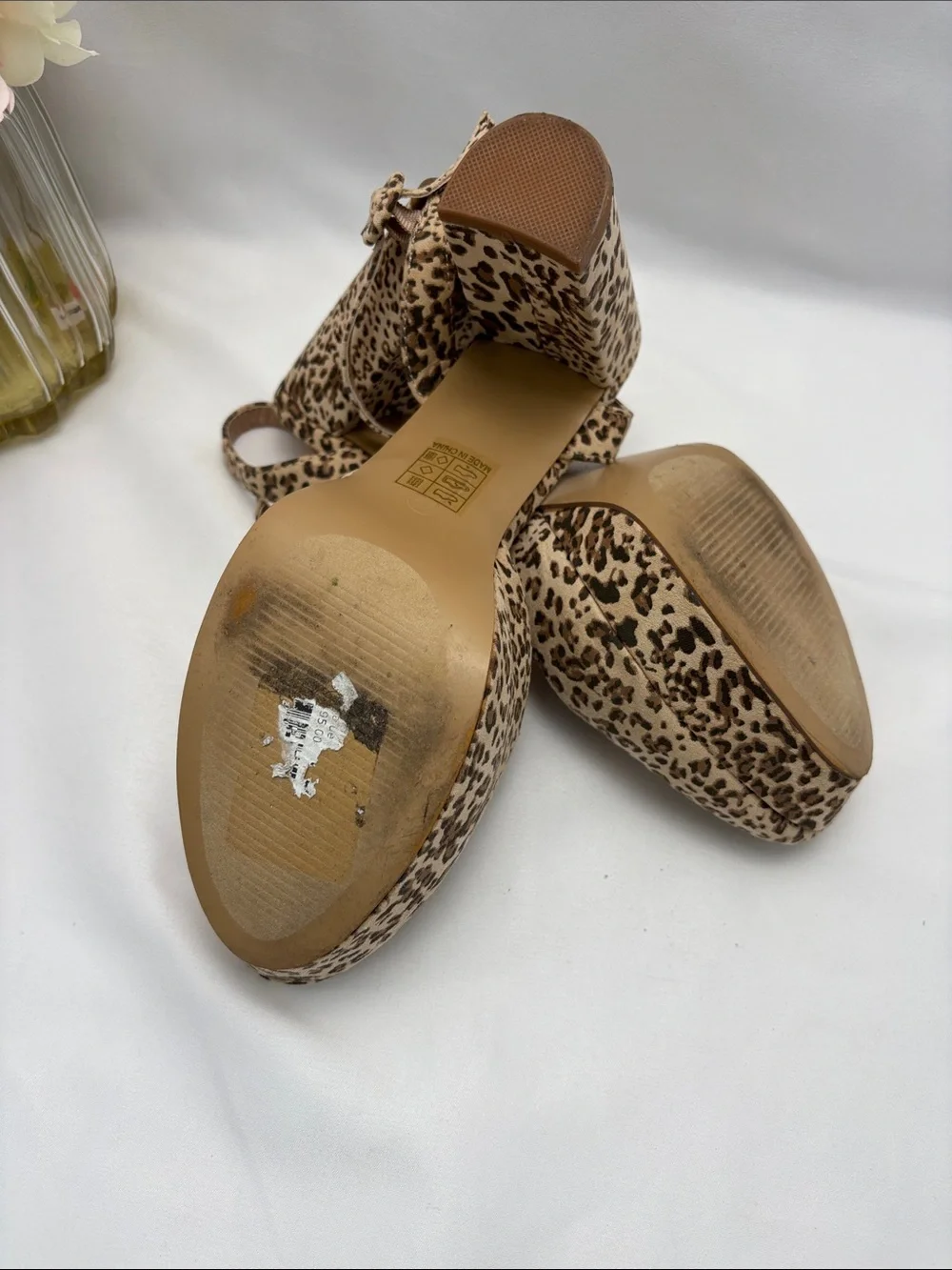 Jouree Collection Leopard Print Platform Slingback Heels - Women’s 7.5 #353